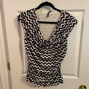Heartsoul blouse black/cream size large